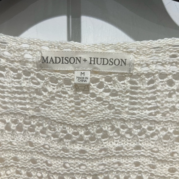 Madison + Hudson Tie Front Knit Blouse, Sz M - Picture 3 of 3